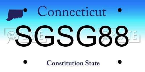SGSG88 Connecticut License Plate
