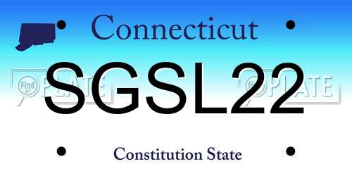 SGSL22 Connecticut License Plate