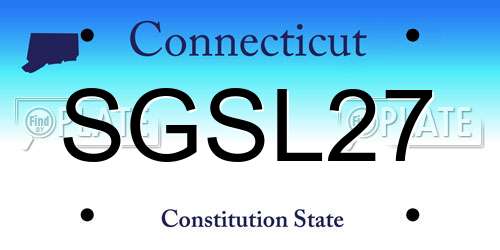 SGSL27 Connecticut License Plate