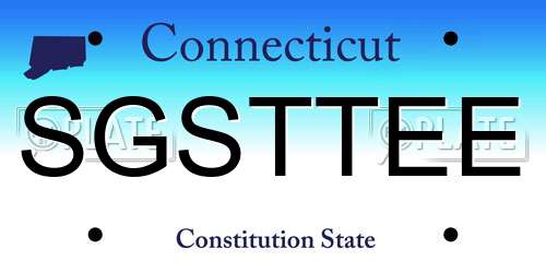 SGSTTEE Connecticut License Plate