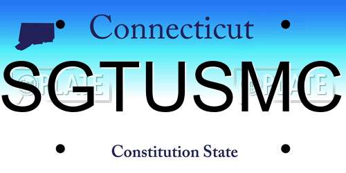 SGTUSMC Connecticut License Plate