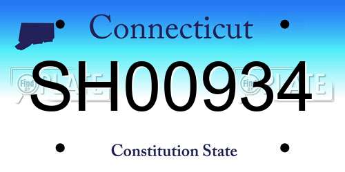 SH00934 Connecticut License Plate