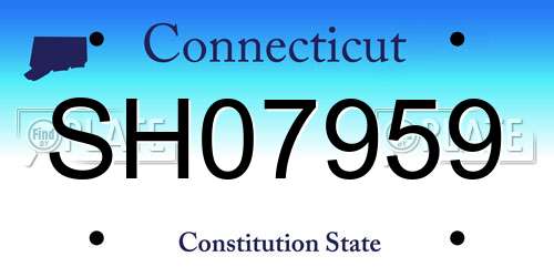 SH07959 Connecticut License Plate