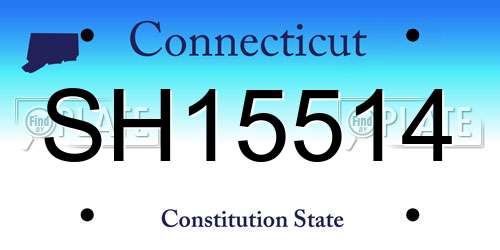 SH15514 Connecticut License Plate