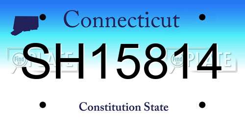 SH15814 Connecticut License Plate
