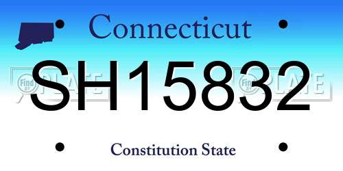 SH15832 Connecticut License Plate