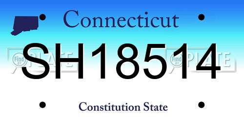 SH18514 Connecticut License Plate