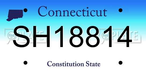 SH18814 Connecticut License Plate