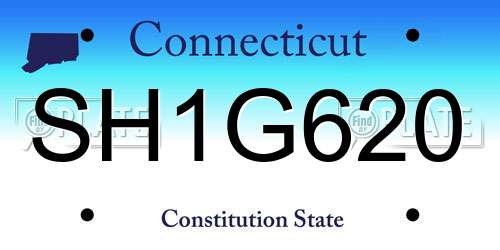 SH1G620 Connecticut License Plate