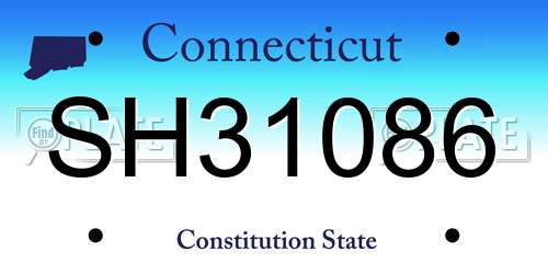 SH31086 Connecticut License Plate