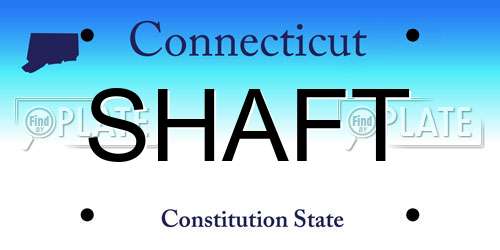 SHAFT Connecticut License Plate