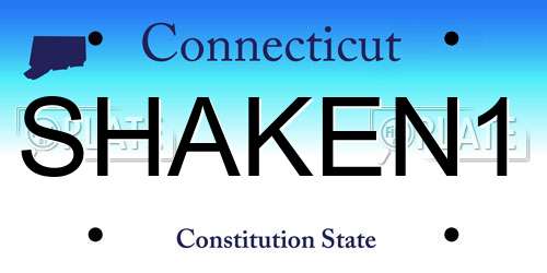 SHAKEN1 Connecticut License Plate