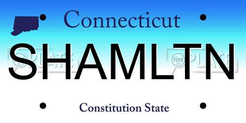 SHAMLTN Connecticut License Plate