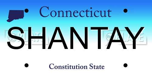 SHANTAY Connecticut License Plate
