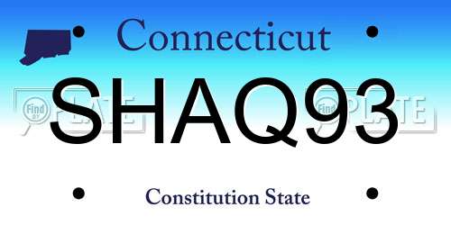 SHAQ93 Connecticut License Plate