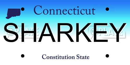SHARKEY Connecticut License Plate