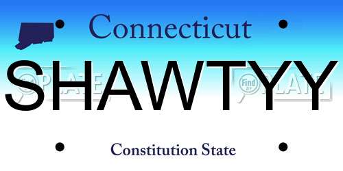 SHAWTYY Connecticut License Plate