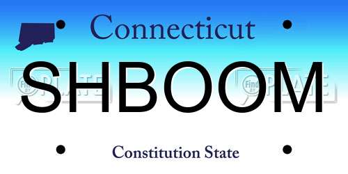 SHBOOM Connecticut License Plate