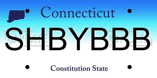 SHBYBBB Connecticut License Plate