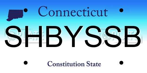 SHBYSSB Connecticut License Plate