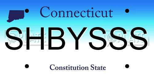 SHBYSSS Connecticut License Plate