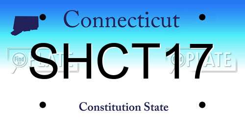 SHCT17 Connecticut License Plate