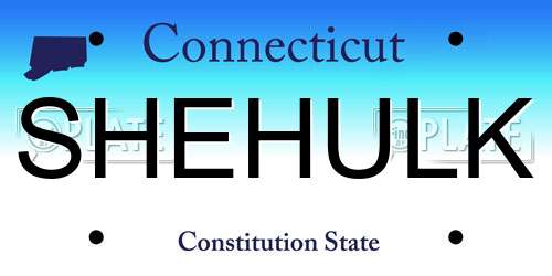 SHEHULK Connecticut License Plate