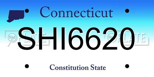 SHI6620 Connecticut License Plate