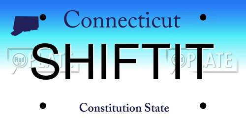 SHIFTIT Connecticut License Plate