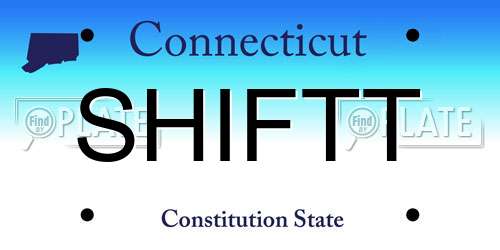 SHIFTT Connecticut License Plate