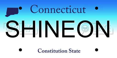 SHINEON Connecticut License Plate