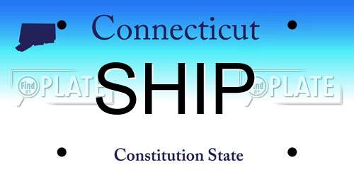 SHIP Connecticut License Plate