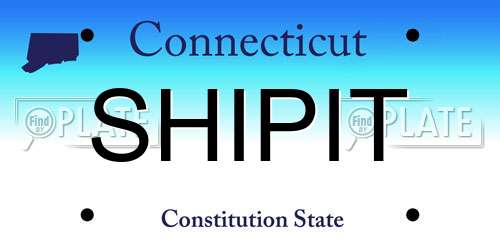 SHIPIT Connecticut License Plate