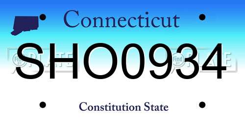 SHO0934 Connecticut License Plate
