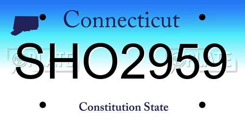 SHO2959 Connecticut License Plate