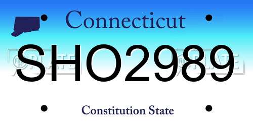 SHO2989 Connecticut License Plate