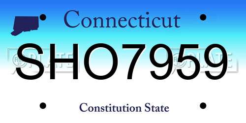 SHO7959 Connecticut License Plate