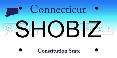 SHOBIZ Connecticut License Plate