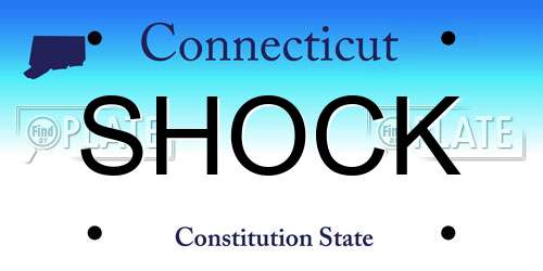 SHOCK Connecticut License Plate