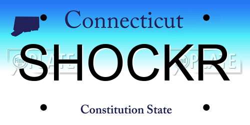 SHOCKR Connecticut License Plate