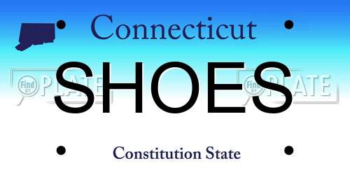 SHOES Connecticut License Plate