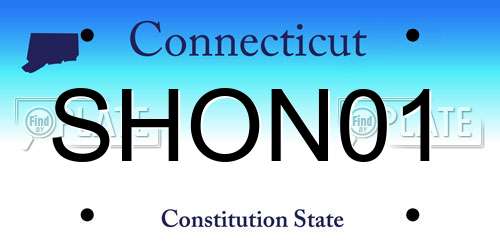 SHON01 Connecticut License Plate