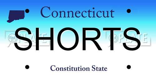 SHORTS Connecticut License Plate