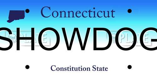 SHOWDOG Connecticut License Plate