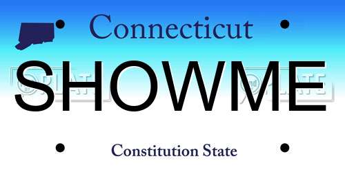 SHOWME Connecticut License Plate