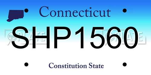 SHP1560 Connecticut License Plate