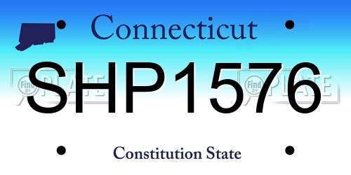 SHP1576 Connecticut License Plate