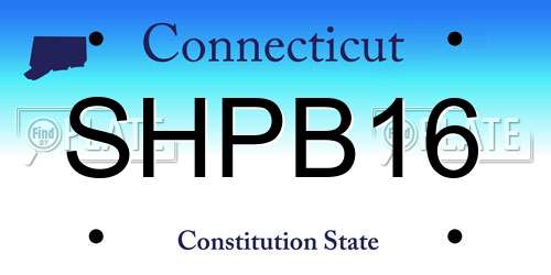 SHPB16 Connecticut License Plate