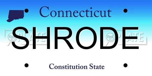 SHRODE Connecticut License Plate