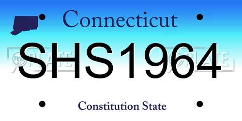 SHS1964 Connecticut License Plate